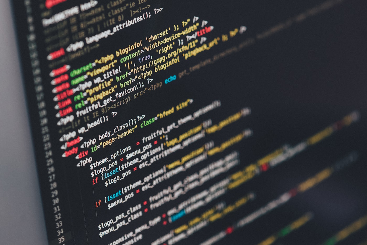 PHP i HTML kod WordPress teme u uređivaču koda na ekranu